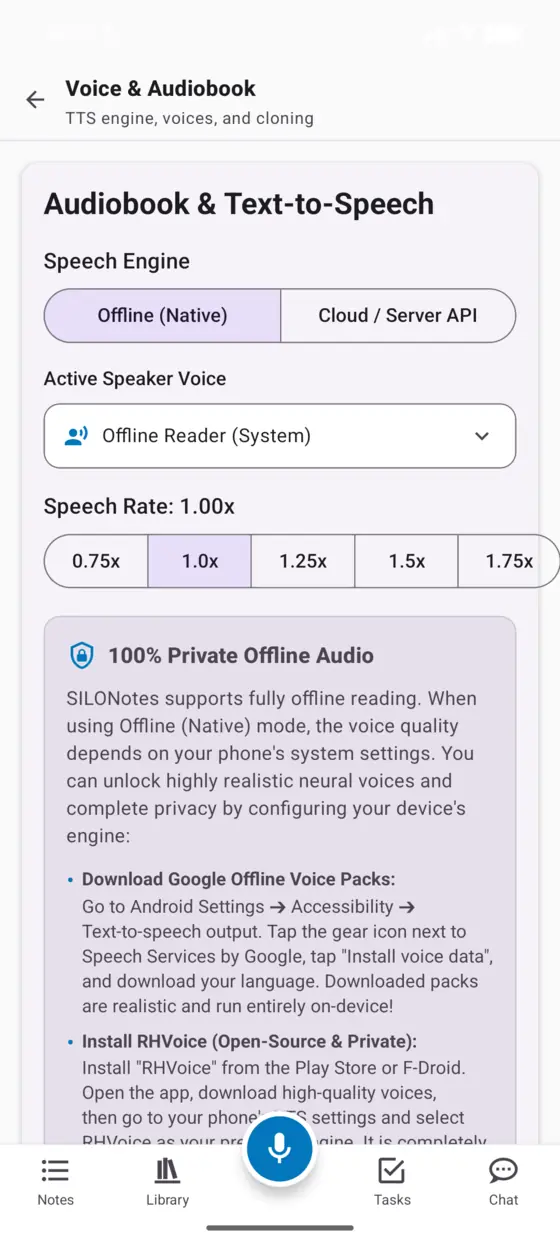 Choosing a voice
