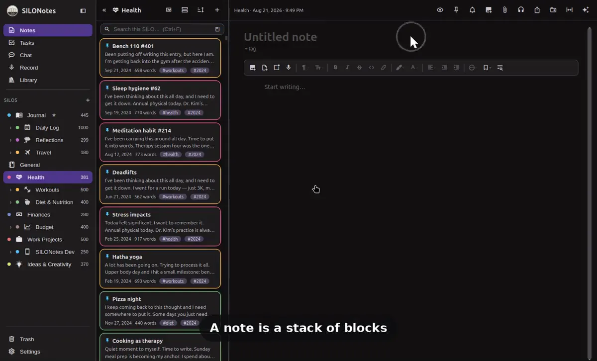 Writing a note